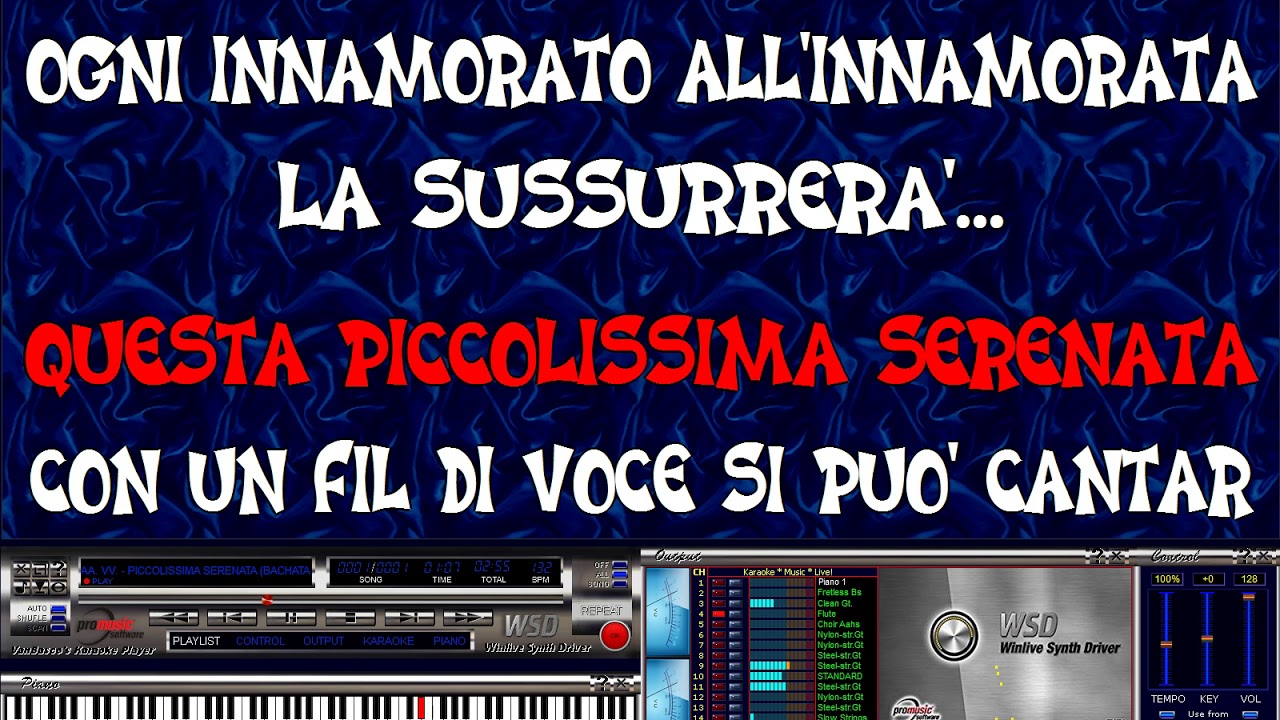 Piccolissima Serenata (Bachata) di AA.VV. Karaoke YouTube