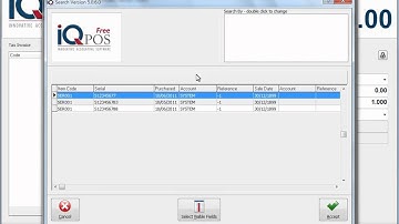 IQ POS   POS   Sales   Cash Sales   10   Selling Serial Number Item