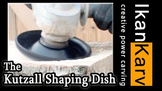 How to make a wood bowl with no lathe, easy.. kutzall shaping dish, wood carving disc, power carving