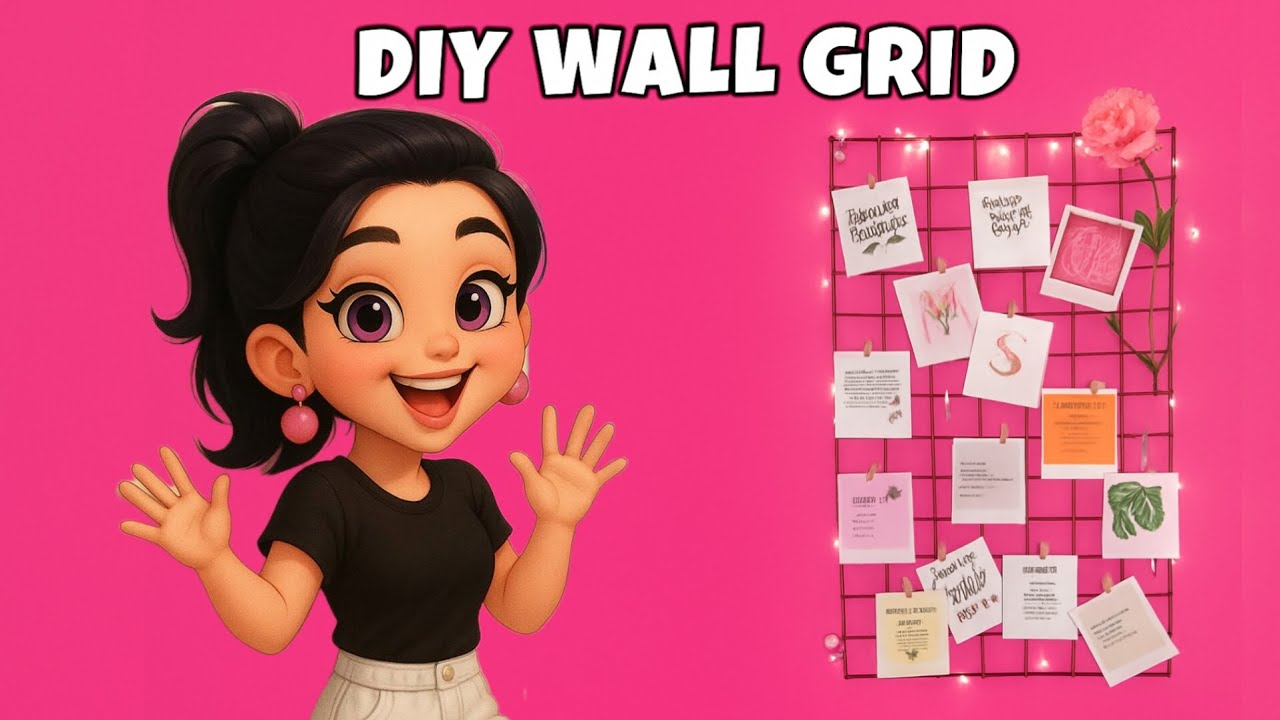 Diy Wall Grid ✨// Easy to make// 🎀Rameen Art Diary 🎀 //