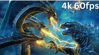 [4K-Upscaled HDR ]Godzilla vs Ghidorah, Mothra vs Rodan | Godzilla King of the Monsters|HDR Enhanced