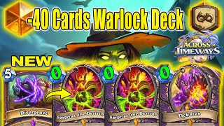 Eating & Burning -40 Cards In 1 Game With NEW Control Warlock 2.0 Across the Timeways | Hearthstone