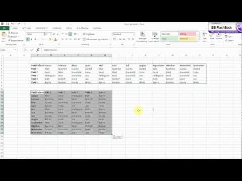 Excel tips: Byttte rader til kolonner