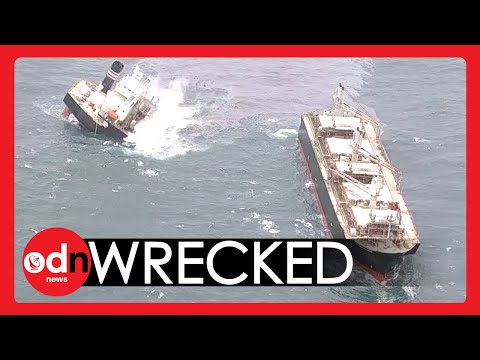 Cargo Ship SNAPS in Two Causing Oil Spill