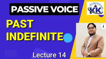Passive voice of Past Indefinite Tense Rules by Karim khan Lecture 14