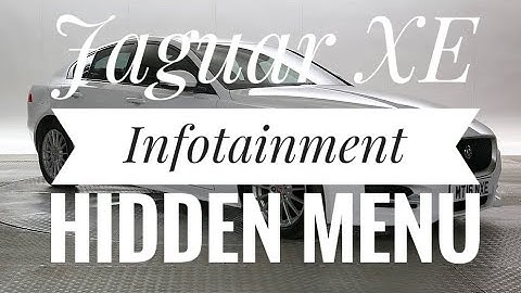 Jaguar XE hidden infotainment menu