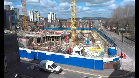 Timelapse of the construction of the Diamond Building, University of Sheffield