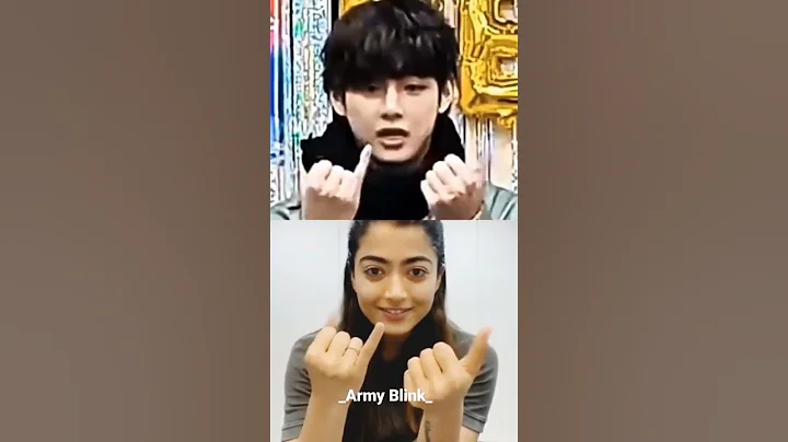 Taehyung and Rashmika finger tutting#rashmika mandanna#kim taehyung #bts shorts