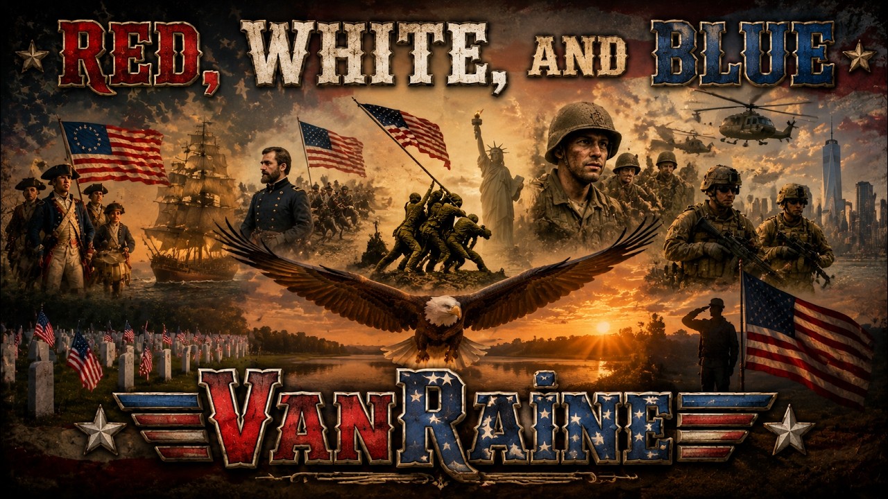 Red, White & Blue 🇺🇸 | Patriotic Country Rock Anthem | Anericana