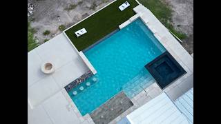 Luxury Backyard Resort Pool Build | Swim-Up Bar, Zero Edge Spa & Faux Infinity Edge