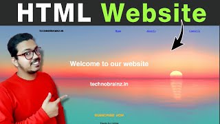 How to make a website using HTML only on Notepad ( No CSS ) | Techno Brainz screenshot 5