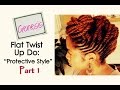 G genesis  flat twist updo  protective style on natural hair  part 1  naturally michy
