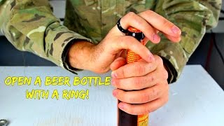 How to Open a Beer Bottle with a Ring!