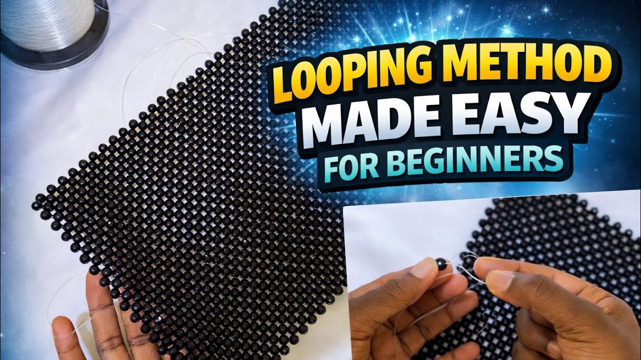 Easy Looping Method for Bead Beginners |DIY Beaded mat #loopingmethod ...