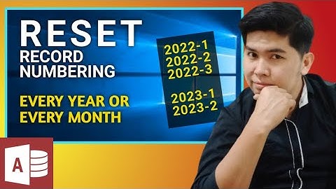 How to Create Auto Numbering in Ms Access that Automatically Reset every year or every month.