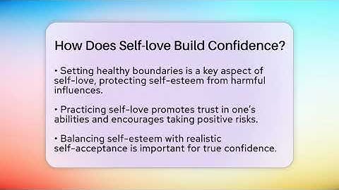 How Does Self-love Build Confidence? - Inside Body Image