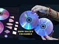 How To Cut CD /DVD Easily For Craft - 3 Easy Method / CD craft / Best out of waste