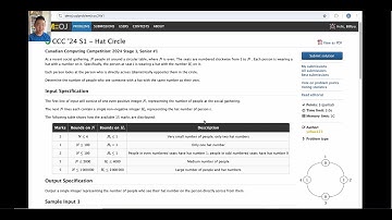 2024 CCC S1: “Hat Circle” Solutions in Python & C++ | Canadian Computing Competition