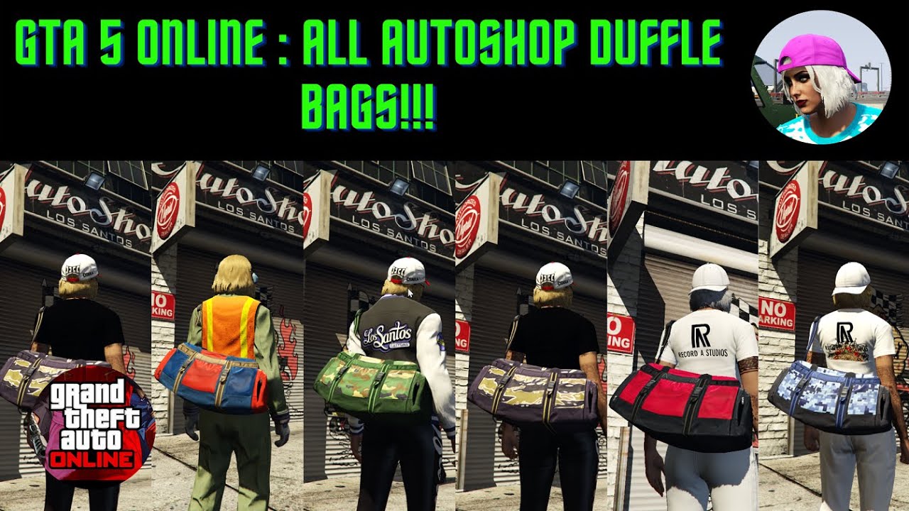GTA 5 Online Clothing Glitches How To Get All Autoshop Duffle Bags! Works  Dec 2023 PC PS4 Xbox 