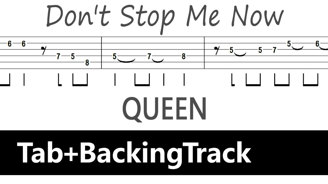 Queen - Don't Stop Me Now / Guitar Tab+BackingTrack - YouTube