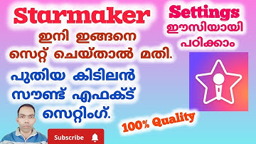 Now all you have to do is set Star Maker like this... New awesome sound effect setting. 😍😍