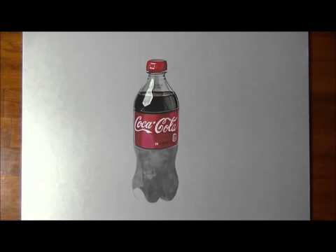 Nghệ Thuật Vẽ 3D - Vẽ Chai Coca Cola - Youtube