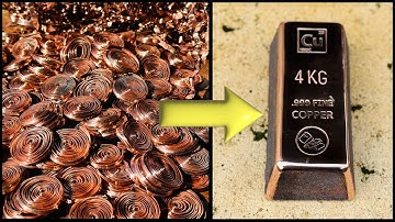 Scrap Yard Bullion Bar - Pure Copper Swarf  - ASMR Metal Melting - Trash To Treasure - BigStackD