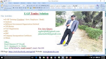 Full Tender Publishing Process