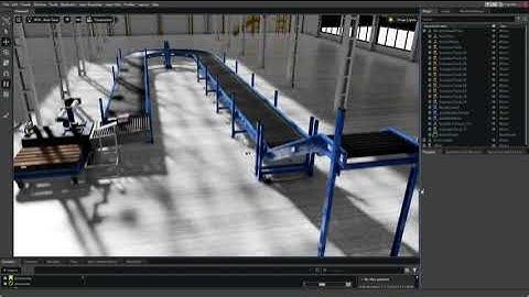 Conveyors Demo - Built with the Conveyor Belt Tool in Nvidia Isaac Sim