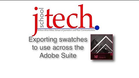 Exporting swatches in InDesign