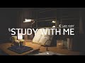 1hour study with me late night  calm piano background noise  pomodoro 255