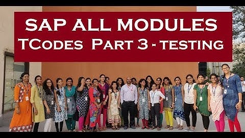 Revise SAP T-Codes used for Testing. SAP Transaction Codes Part 3