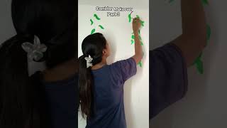 Corridor Makeover Part 3 🌿 Ek Wall Complete Ho Gayi 😍🐼 #shorts #CorridorMakeover #Part3