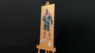 Painting Lebron James' Fortnite Outfit In Pop Art