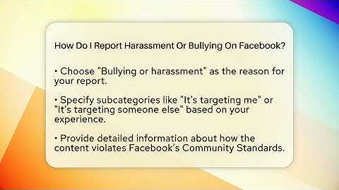 How Do I Report Harassment Or Bullying On Facebook? - Everyday-Networking