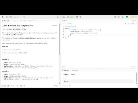 Data Structures and Algorithms: LeetCode - 2469. Convert the Temperature with C++