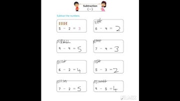 Maths lecture Class 1 Chapter 6 Subtraction