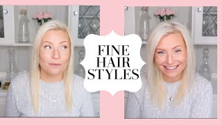 THIN HAIR HACKS | QUICK EASY HAIRSTYLE FOR THIN AND FINE HAIR | MESSY BUN STYLE HAIR TUTORIAL