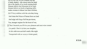Past papers MA English part 1 punjab university 2019