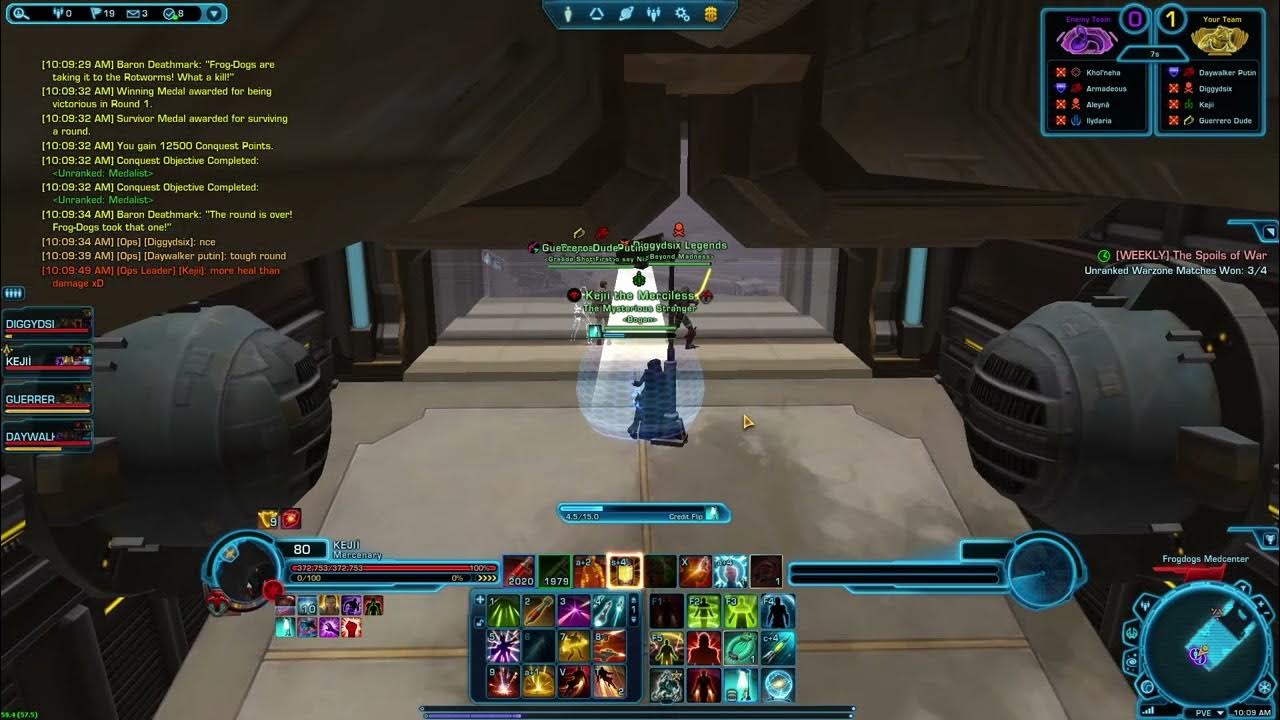 Swtor Pvp Arsenal Mercenary 4v4 Corellia Square Youtube