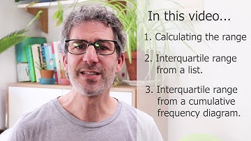 Calculating range and Interquartile range from lists and from cumulative frequency diagrams