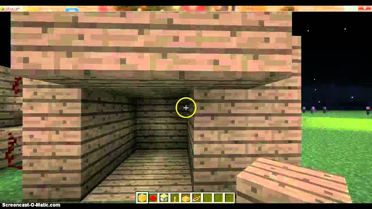 Minecraft tutorial pig house - YouTube