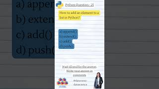 python mcq questions and answers - 25 #python #pythonprogramming #pythonforbeginners