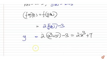 If the function `f:R- gtR` be defined by `f(x)=2x-3` and `g:R- gtR` by `g(x)=x^3+5` then find t...