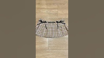 Upcycle thrift flip sew pants into gingham checks miniskirt tutorial #thriftflip #upcycling #sewing