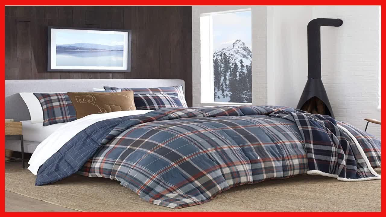 Eddie Bauer - Jeté De Lit Réversible En Polaire Sherpa, Décoration