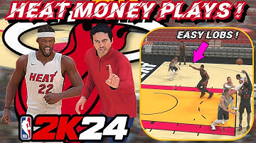 BEST Cutting Playbook In 2K24 ! | Heat Money Plays | Easy Lobs, & Open 3