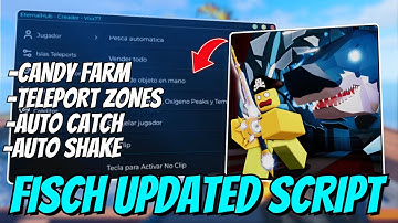 🎣 Updated Fisch Script *NO KEY* | Auto Catch, Candy Farm, Teleport Zones & More 2025
