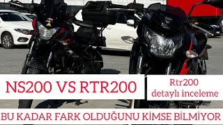 TVS SEN NE YAPTIN!! BU KADAR FARK OLMASI ŞAŞIRTTI !!NS 200 VS RTR 200 EN DETAYLI RTR200 İNCELEMESİ