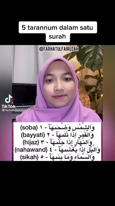 FARHATUL FAIRUZAH | SURAH ASY SYAMS | سورة الشمس| LIMA JENIS TARANNUM DALAM SATU NAFAS 😍😳😱🤯